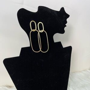 Gold over sterling silver trendy earrings.